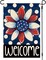 4th of July Patriotic Garden Flag 12x18 Inch Double Sided Outside Welcome Independence Memorial Day American Polka Dot Floral Outdoor Yard Porch Decorations 3-12